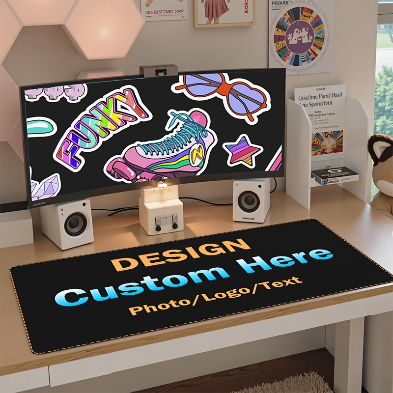 Home Office Logo - Tapis de souris personnalisé, avec votre