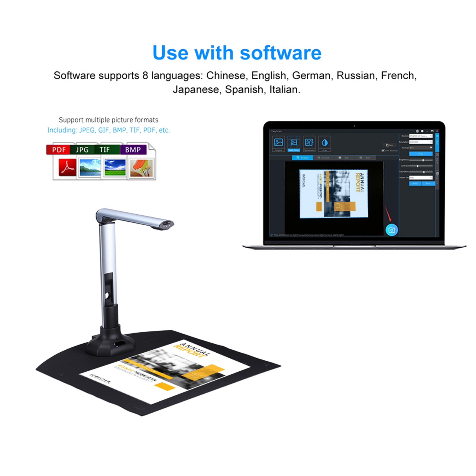 Scanner de documents 10MP HD,  - Document Scanner Portable avis et prix